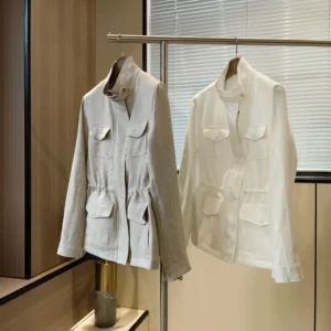 25 Spring Summer New Women's Traveller Breathable Linen Jacket Coat