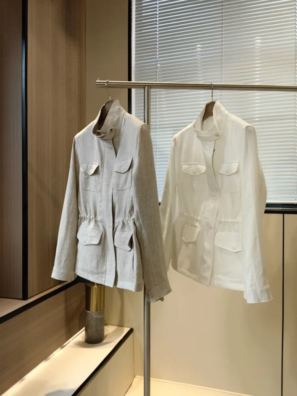 25 Spring Summer New Women's Traveller Breathable Linen Jacket Coat
