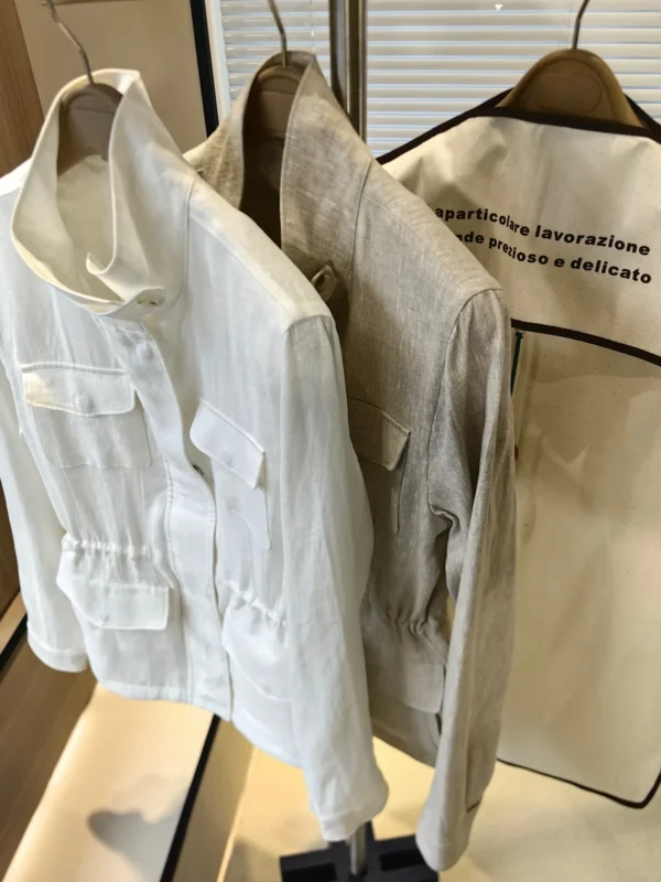25 Spring Summer New Women's Traveller Breathable Linen Jacket Coat - Image 4