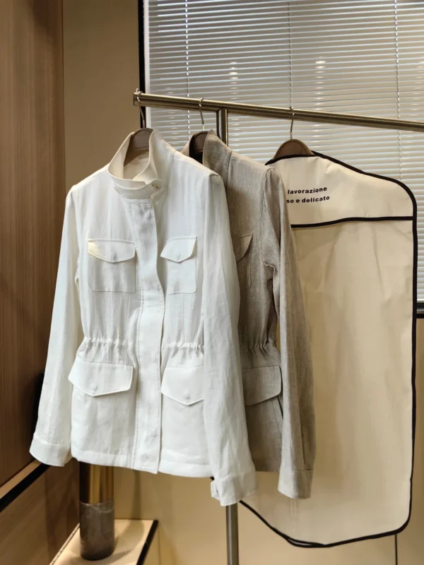 25 Spring Summer New Women's Traveller Breathable Linen Jacket Coat - Image 2
