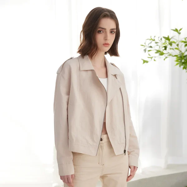 Luxury Women’s Linen Cotton Jackets Spring Autumn Short Coats - Image 2
