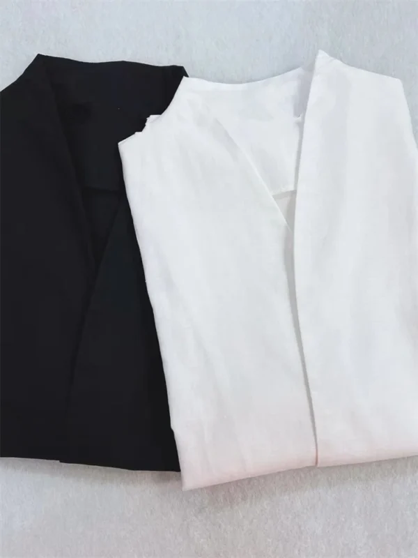 Women's 100% Linen Casual Short Jacket For Commuting Wear - Image 3