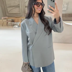 Chic Oversize Suit Jacket For Women Office Autumn Daily Wear