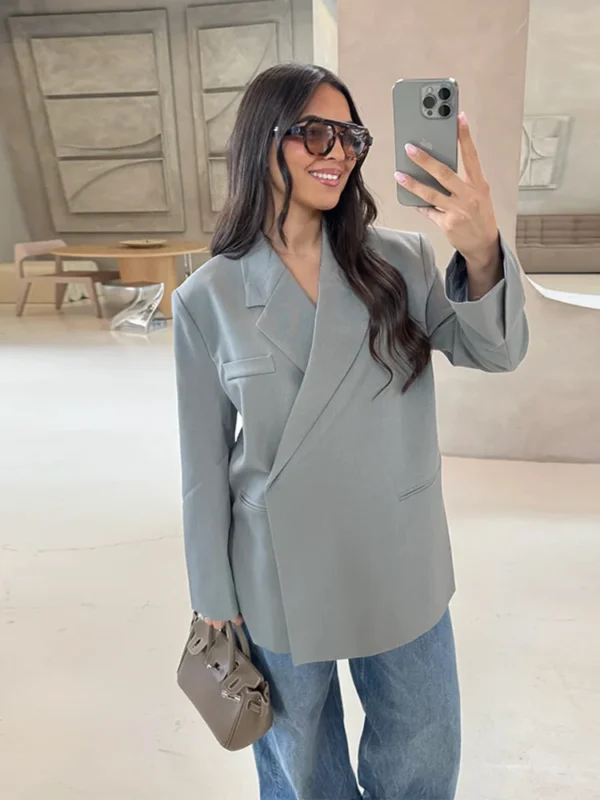 Chic Oversize Suit Jacket For Women Office Autumn Daily Wear
