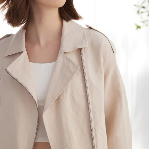 Luxury Women’s Linen Cotton Jackets Spring Autumn Short Coats - Image 4