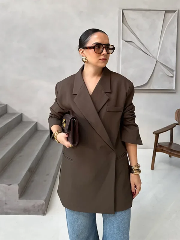 Chic Oversize Suit Jacket For Women Office Autumn Daily Wear - Image 5