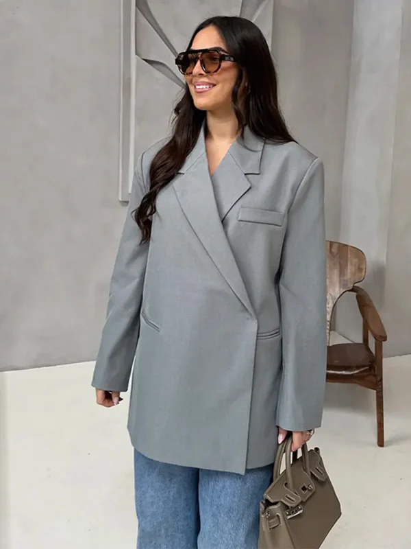 Chic Oversize Suit Jacket For Women Office Autumn Daily Wear - Image 2