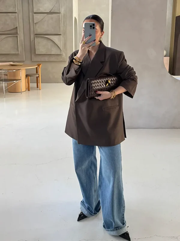 Chic Oversize Suit Jacket For Women Office Autumn Daily Wear - Image 6