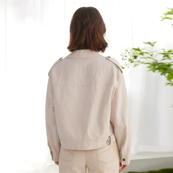 Luxury Women’s Linen Cotton Jackets Spring Autumn Short Coats - Image 5