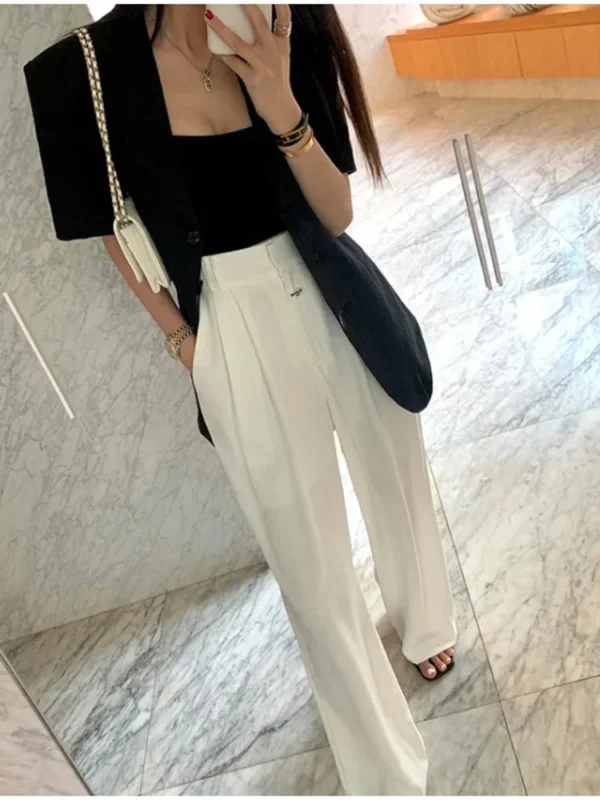 Korean Slim Fit Cotton Linen Summer Jacket For Women Outfit - Image 6