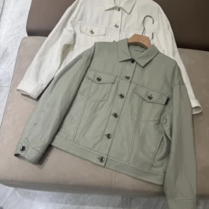 Women's Cotton Linen Denim Jacket Casual Spring Summer Outerwear