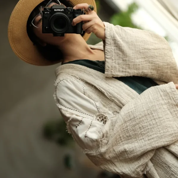 Vintage Embroidered Cotton Linen Cardigan Women Loose Jacket Outwear - Image 4